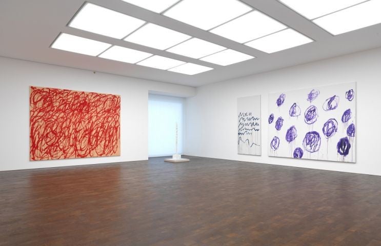 Cy Twombly, Gagosian Gallery, review: Twombly’s notes and scribbles are almost sublime